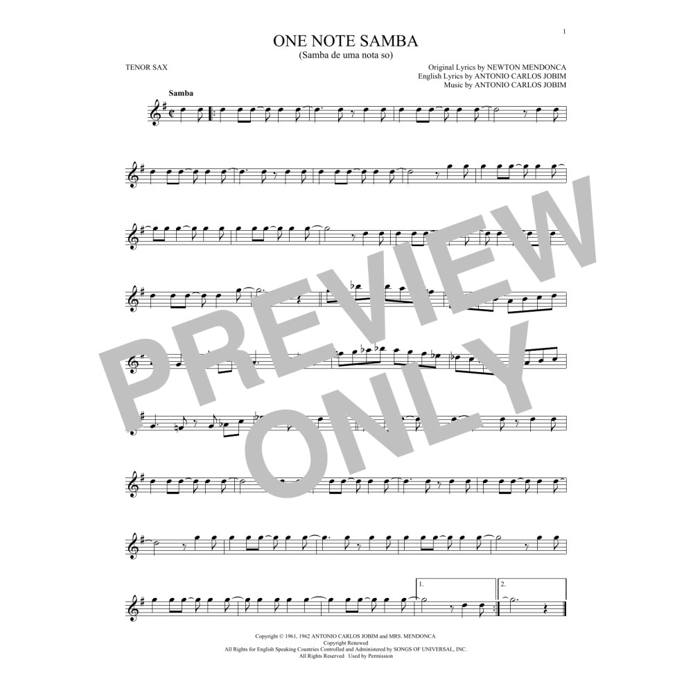 One Note Samba (Samba De Uma Nota So)